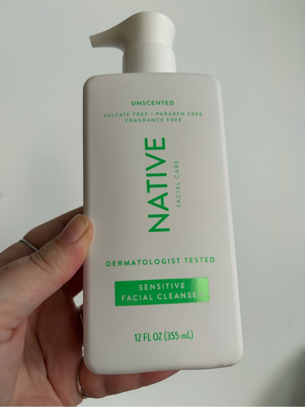 Native Sensitive Facial Cleanser Unscented Brand New